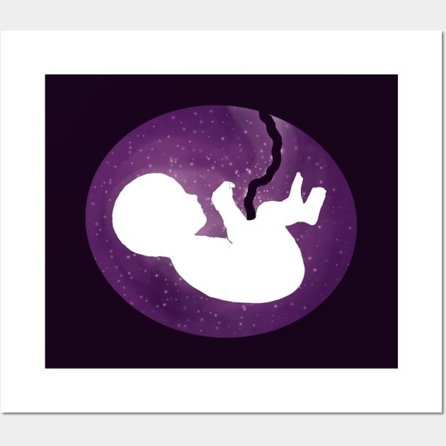 Galaxy Embryo - Galaxy Fetus Wall Art by Tilila